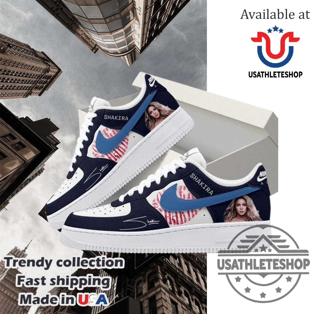 Custom Shakira Air Force 1 Sneakers Celebrity Fan Art With Signature