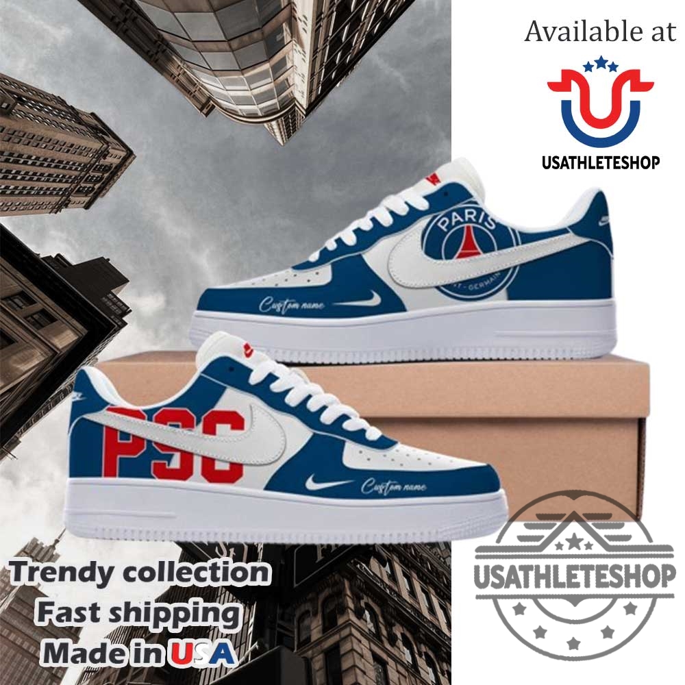 Paris Saintgermain Custom Fan Name Air Force 1 Sneakers