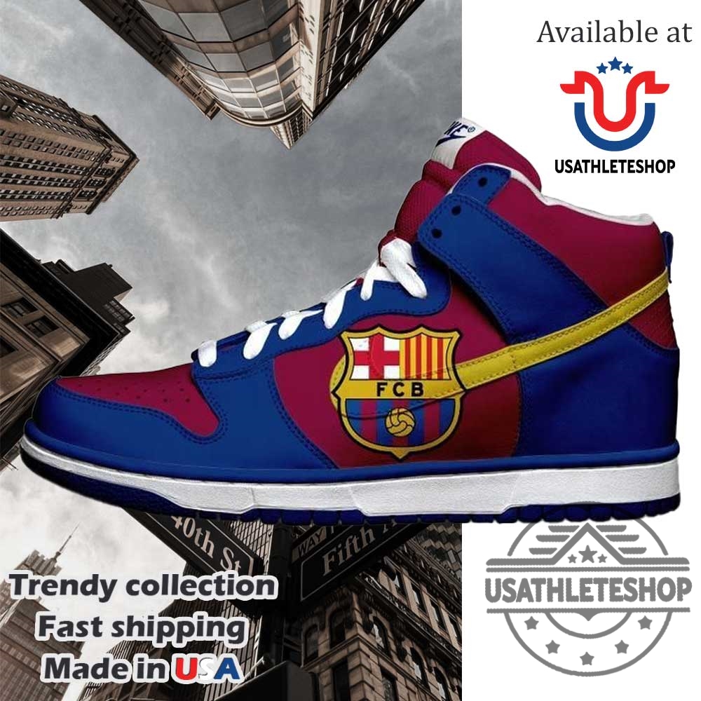 Fc Barcelona Custom Nike Hightop Sneakers Fcb Fan Edition