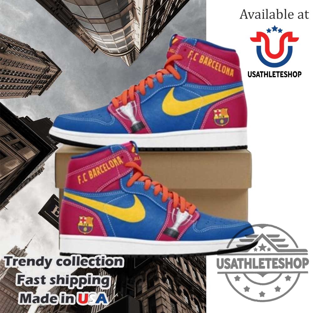 Fc Barcelona Custom Air Jordan 1 High Top Sneakers 3 FC Barcelona Custom Air Jordan 1 High Top Sneakers