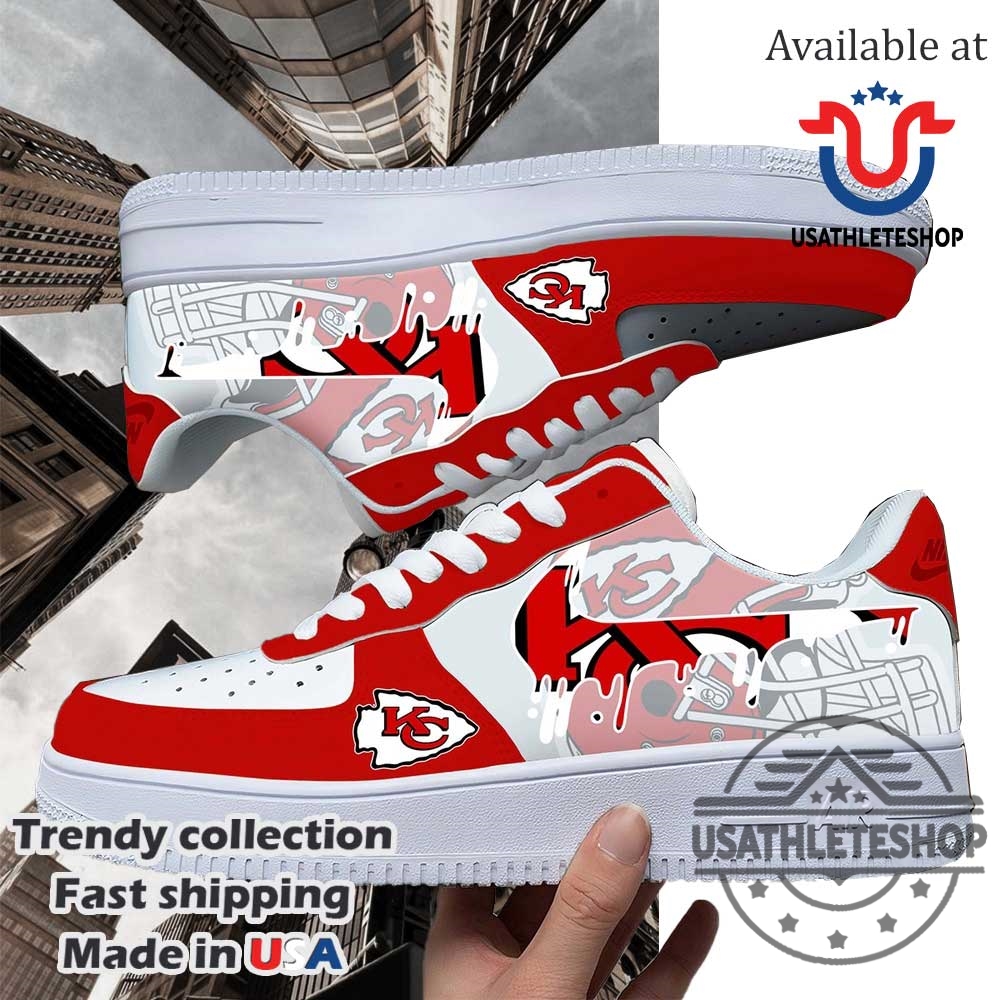 Nfl Kansas City Chiefs Logo Custom Air Force 1 Running Shoes