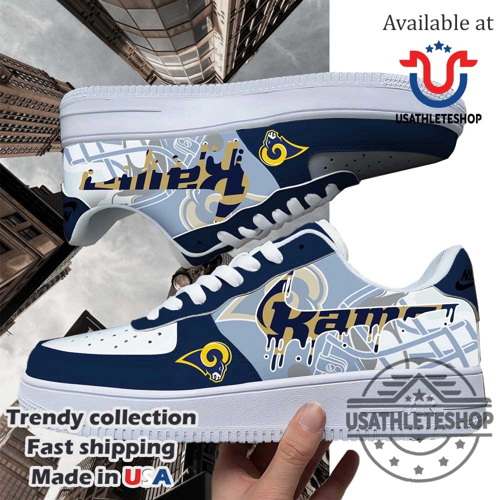 Nfl Los Angeles Rams Logo Custom Air Force 1 Running Shoes
