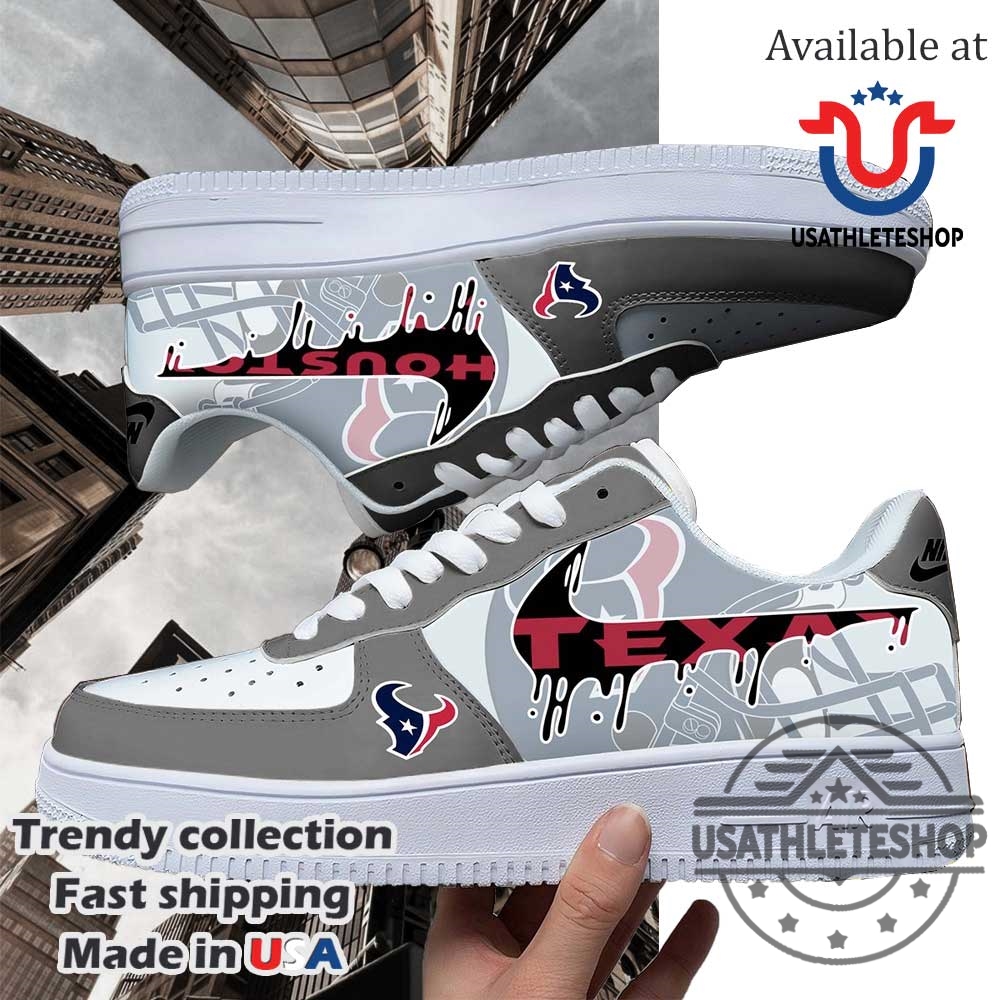 Nfl Houston Texans Logo Custom Air Force 1 Running Shoes