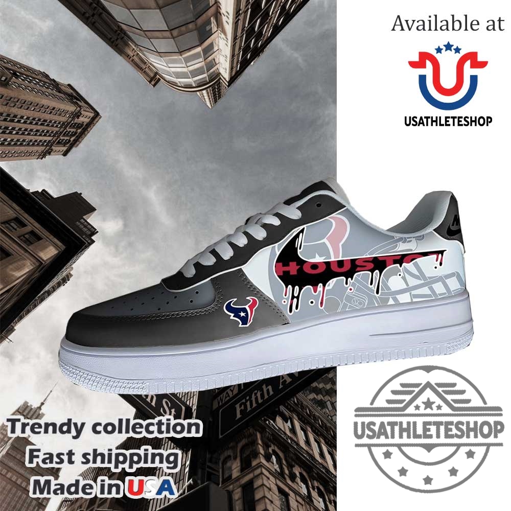 Nfl Houston Texans Logo Custom Air Force 1 Running Shoes 3 NFL Houston Texans Logo Custom Air Force 1 Running Shoes