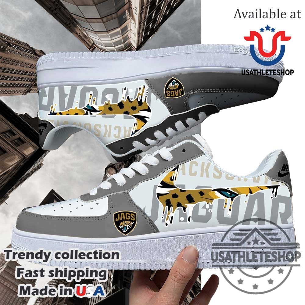 Nfl Jacksonville Jaguars Logo Custom Air Force 1 Running Shoes
