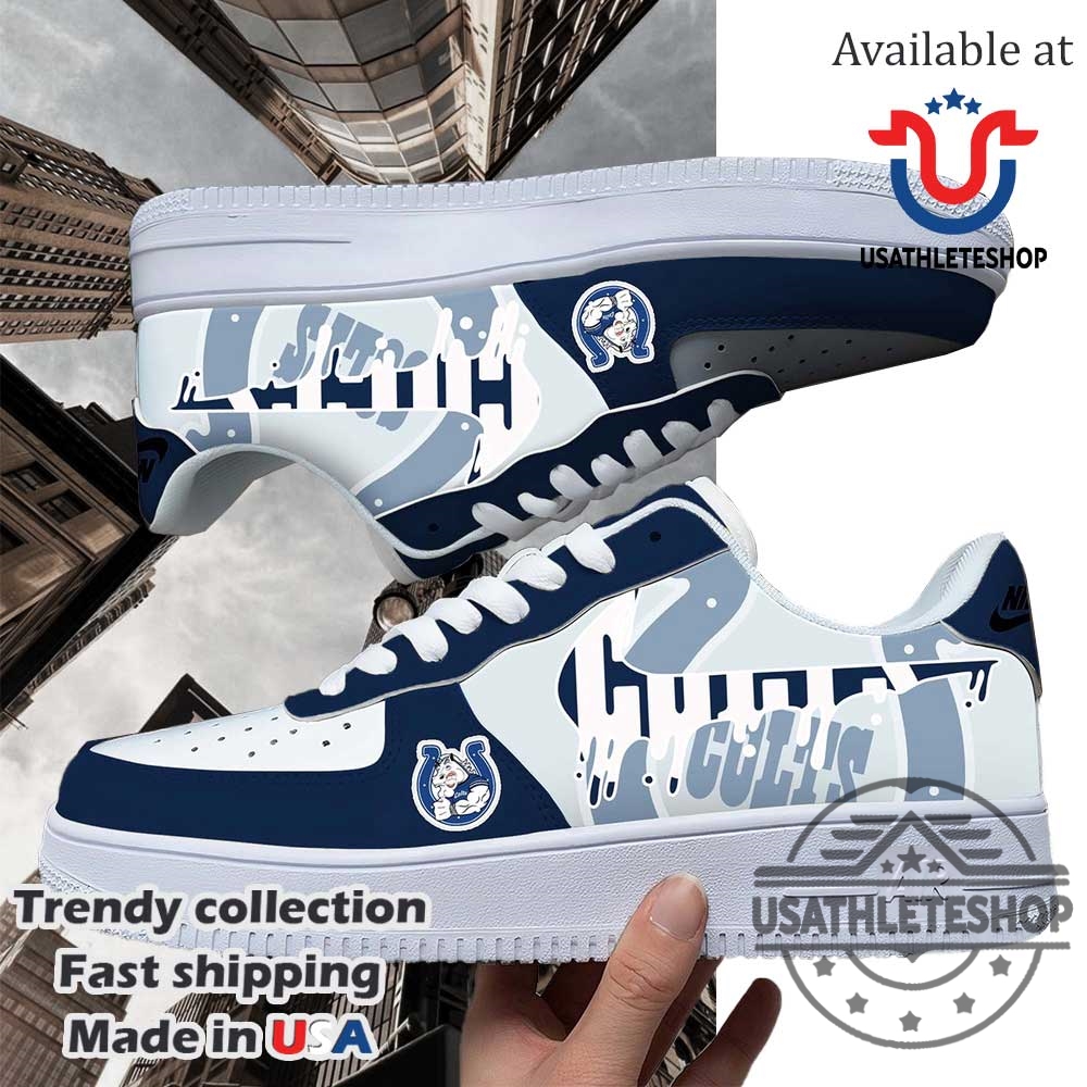 Nfl Indianapolis Colts Logo Custom Air Force 1 Running Shoes