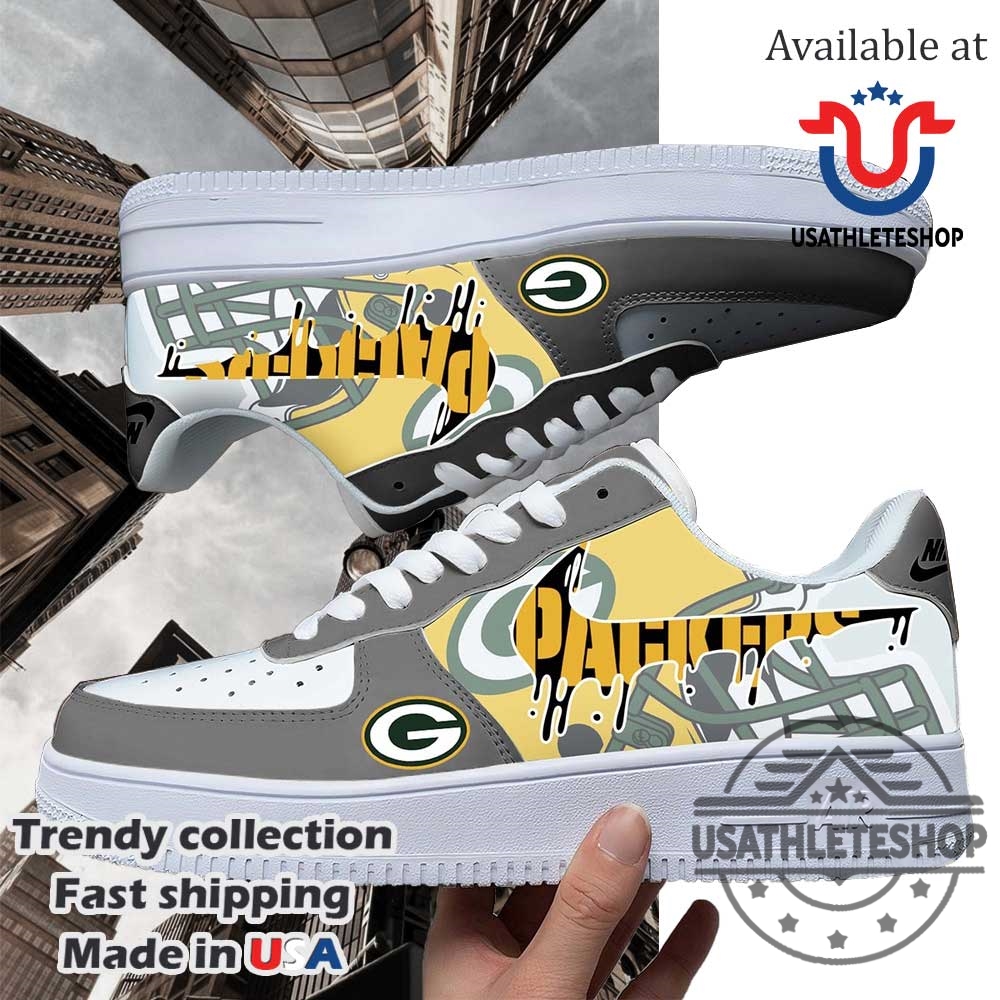 Nfl Green Bay Packers Logo Custom Air Force 1 Running Shoes
