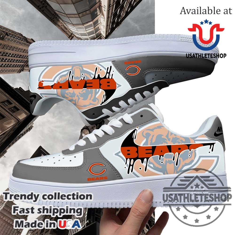 Nfl Chicago Bears Logo Custom Air Force 1 Running Shoes