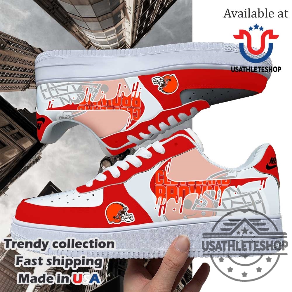 Nfl Cleveland Browns Logo Custom Air Force 1 Running Shoes