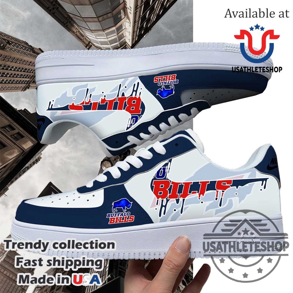 Nfl Buffalo Bills Team Logo Unique Air Force 1 Shoes Running Sneakers