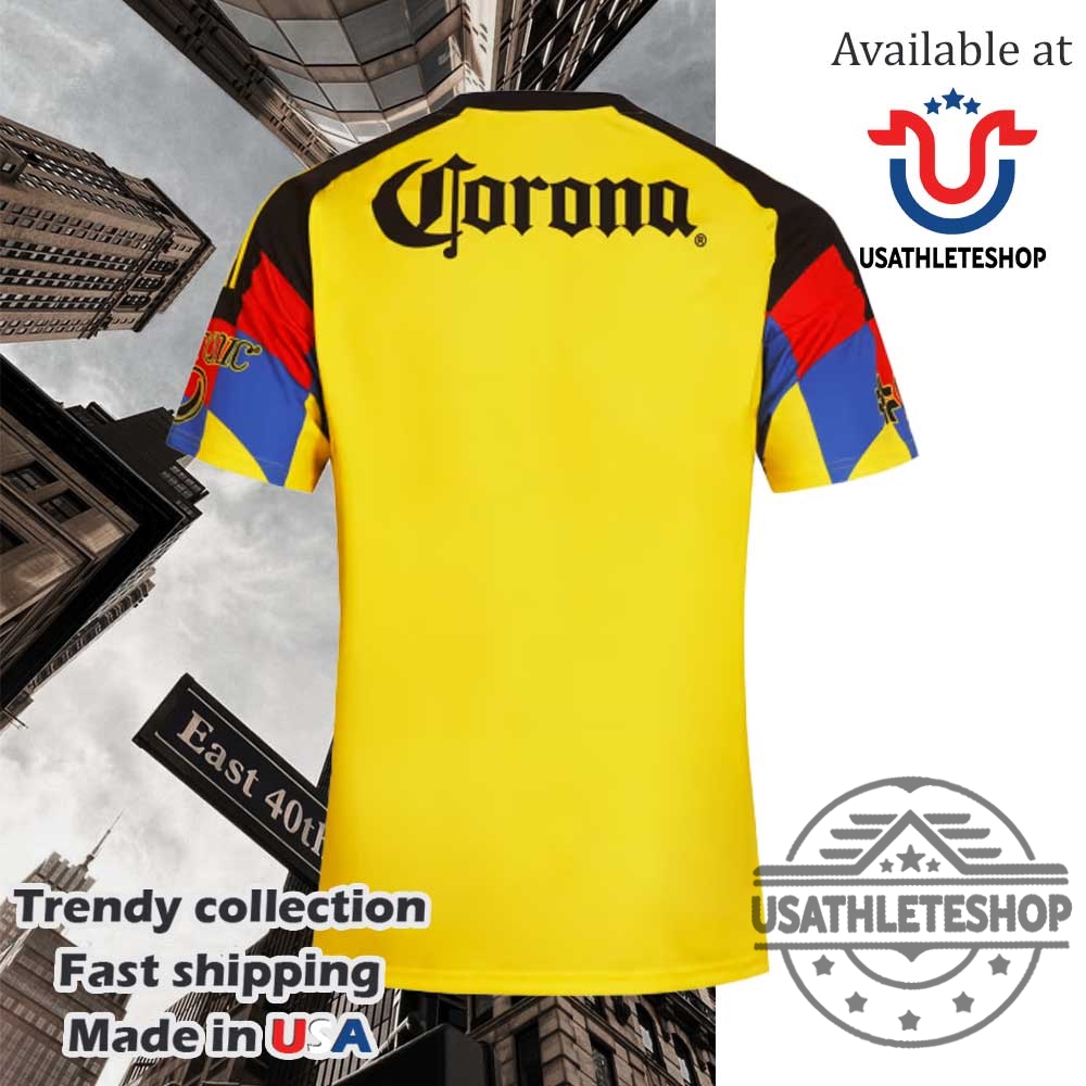 Club América Adidas Yellow Soccer Jersey Vintage Style Fan Apparel