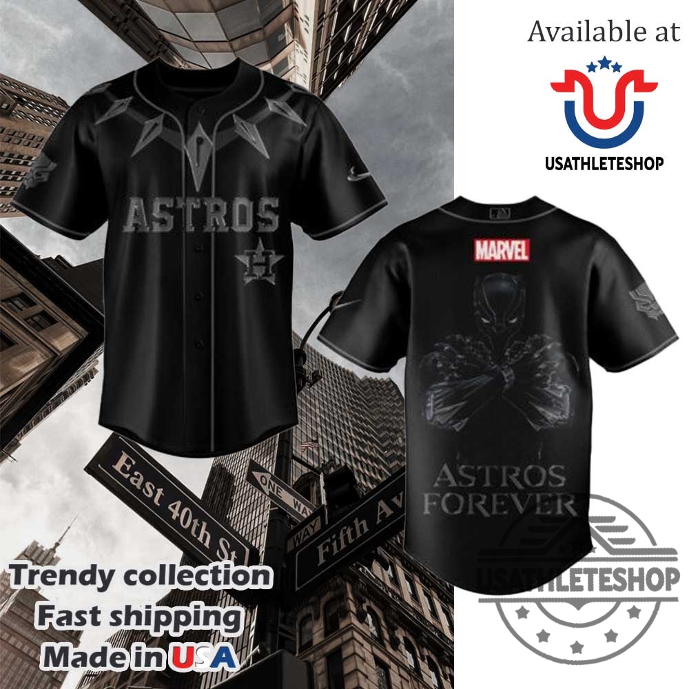 Houston Astros X Black Panther Wakanda Forever 2025 Baseball Jersey