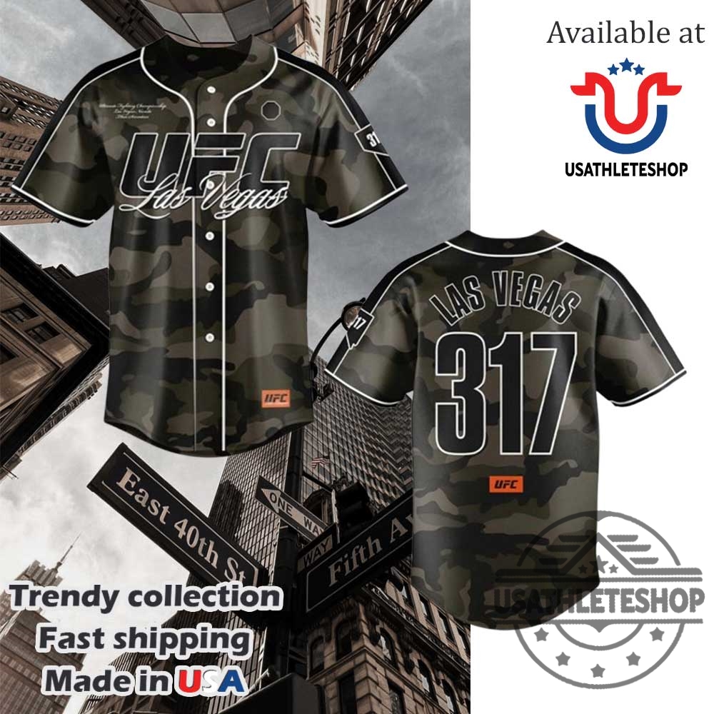 Ufc Las Vegas 317 Fashion Camo 2025 Baseball Jersey