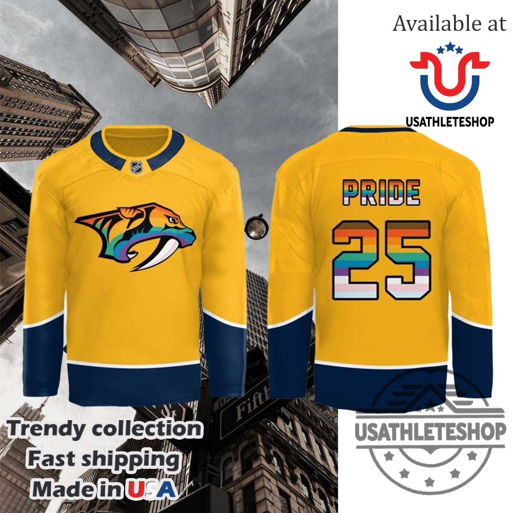 Nashville Predators Special New Pride 2025 Hockey Jersey