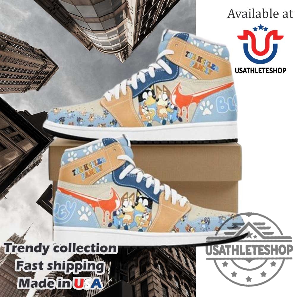 Bluey The Heeler Family 2025 Nike Air Jordan 1 Shoes