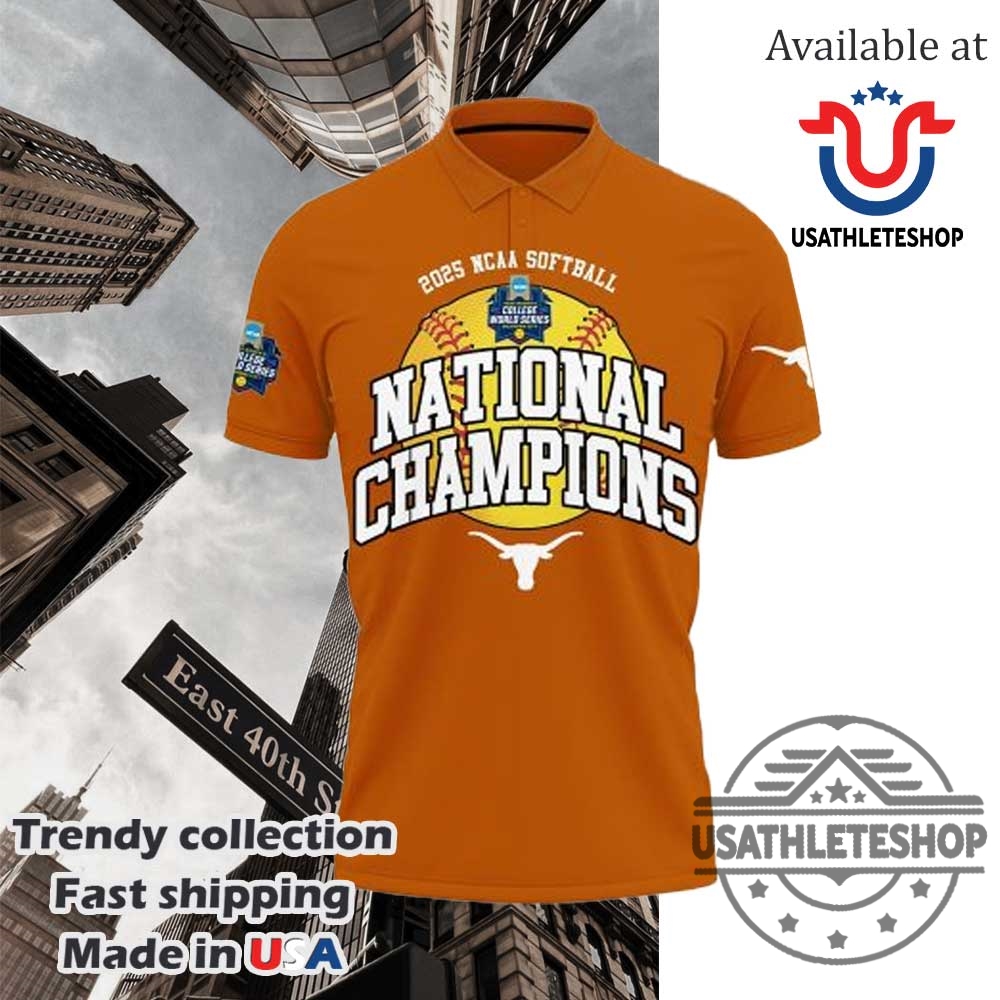 Texas Longhorns Softball Womens College World Champions 2025 Polo Shirt 3 Texas Longhorns Softball Womenβs College World Champions 2025 Polo Shirt