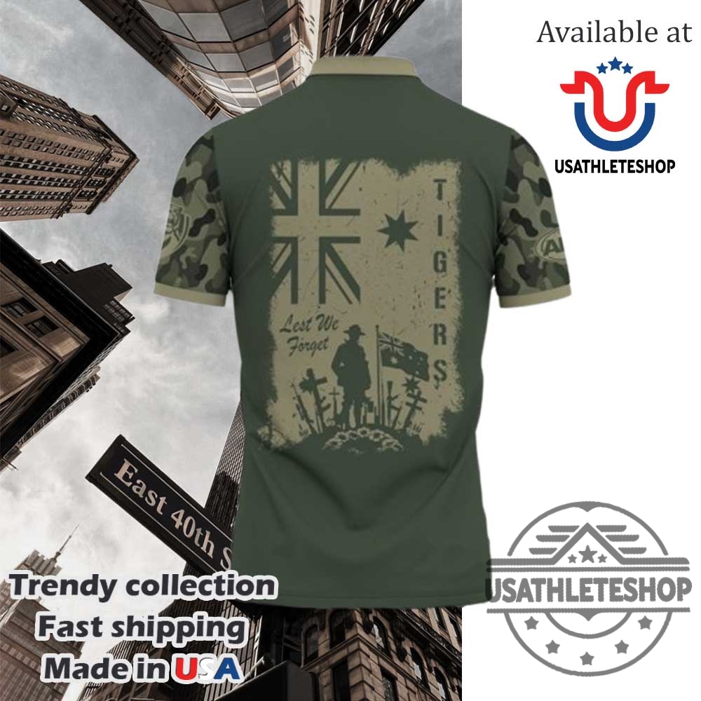 Richmond Tigers X Anzac Day Limited Edition Polo Shirt 4 Richmond Tigers x Anzac Day Limited Edition Polo Shirt