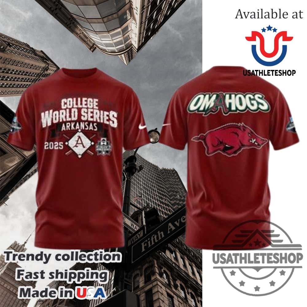 "Top 5 Limited Edition Sports Polo Shirts for 2024-2025 Fans" 16 Arkansas Razorbacks College World Series 2025 Omahogs Tshirt