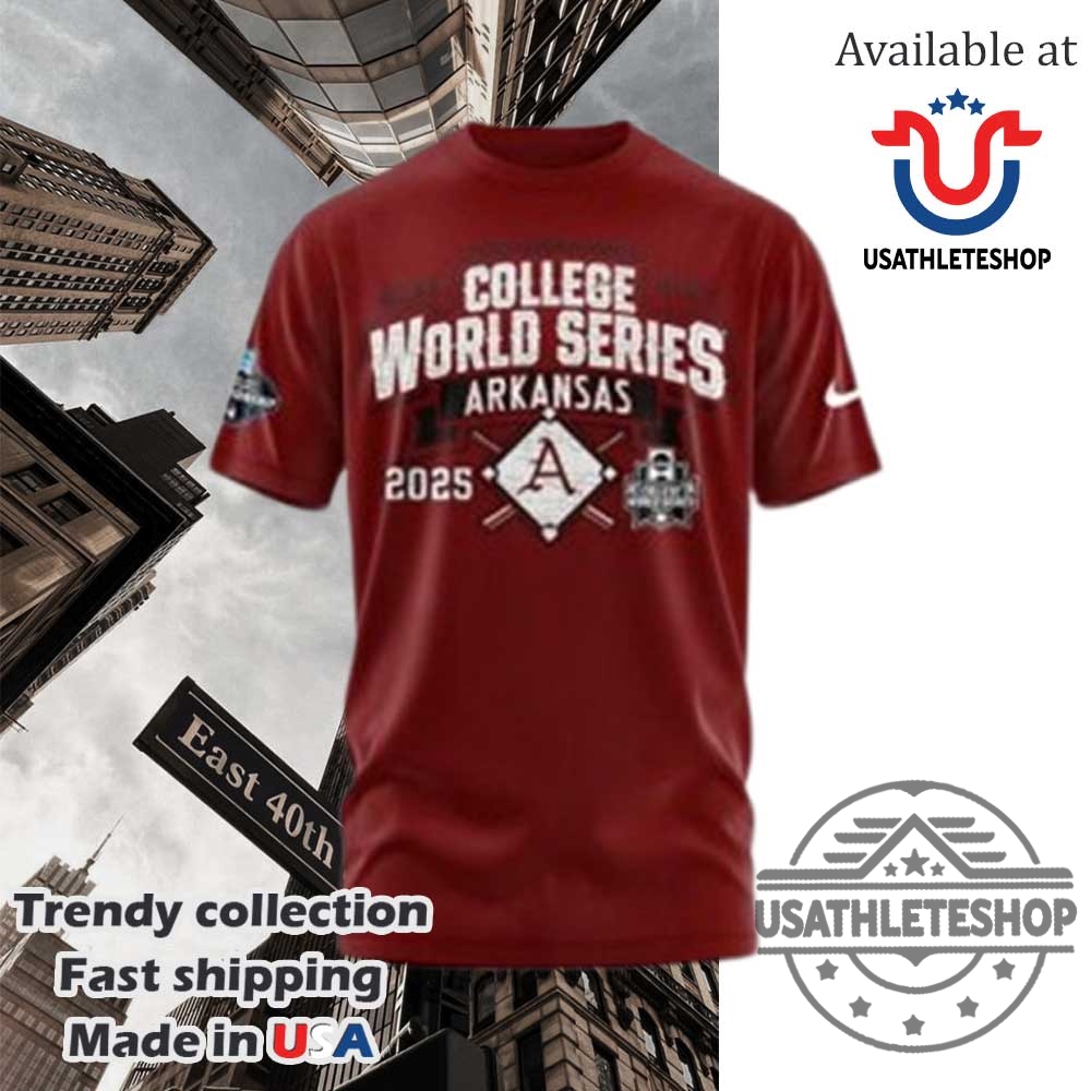 Arkansas Razorbacks College World Series 2025 Omahogs Tshirt 4 Arkansas Razorbacks College World Series 2025 Omahogs T-Shirt