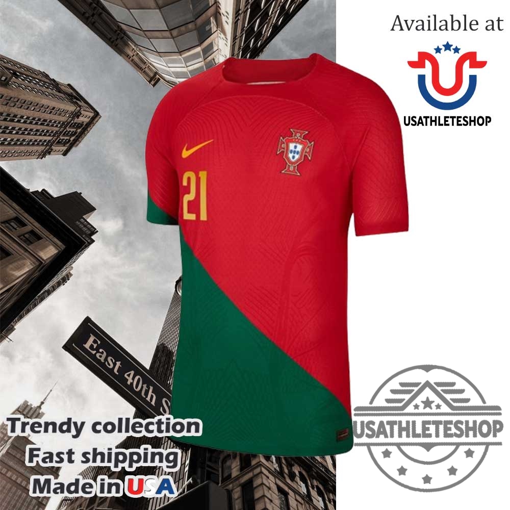 Diogo Jota Portugal National Team Nike 202223 Home Vapor Match Authentic Player Tshirt 4 Diogo Jota Portugal National Team Nike 2022/23 Home Vapor Match Authentic Player T-shirt
