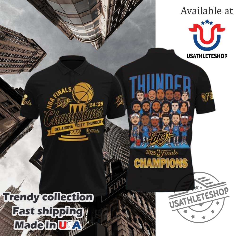 Black Oklahoma City Thunder Nba Finals Best Team Polo Shirt