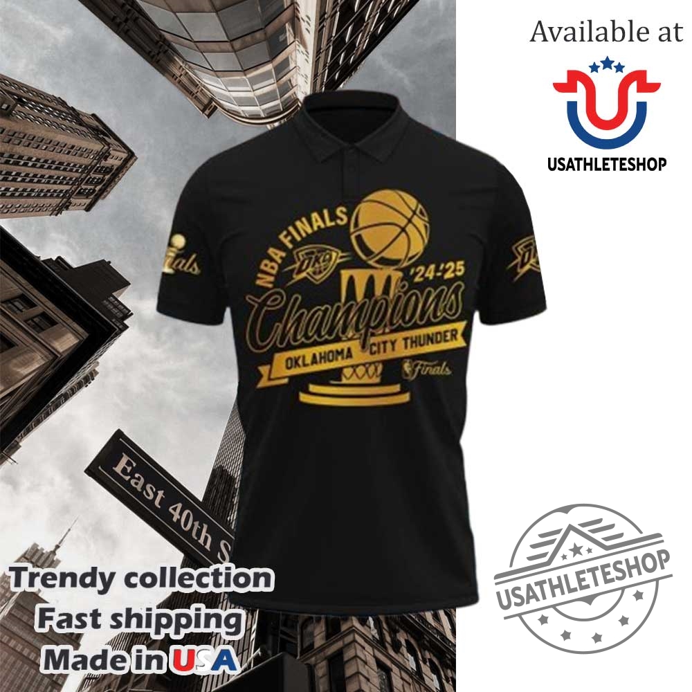 Black Oklahoma City Thunder Nba Finals Best Team Polo Shirt 3 Black Oklahoma City Thunder NBA Finals Best Team Polo Shirt