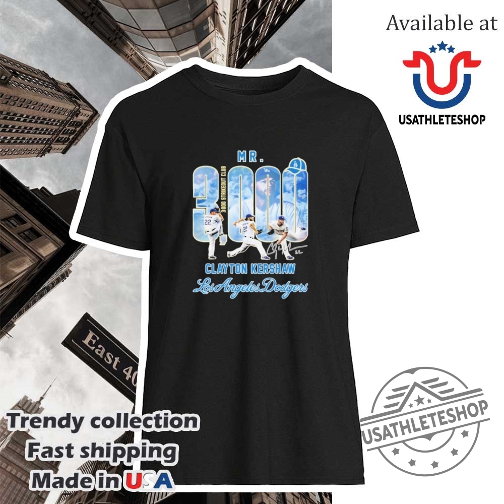 Clayton Kershaw Los Angeles Dodgers Mr 3000 Signature Shirt