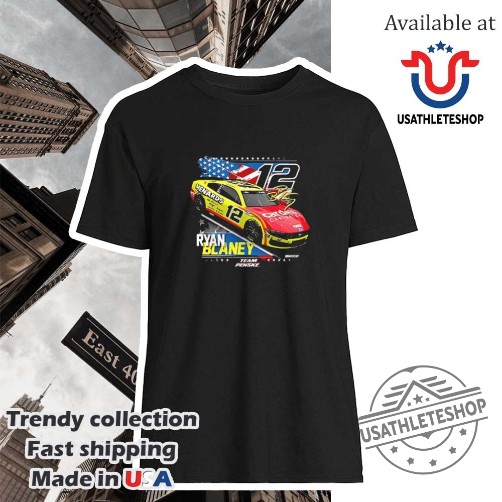 Ryan Blaney Team Penske Menards Patriotic Car Shirt