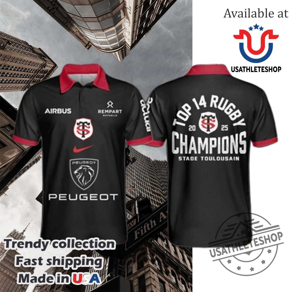 Stade Toulousain 2025 Champions Black Polo Shirt