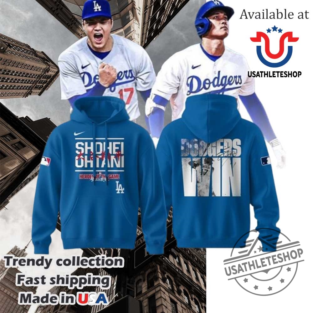 Los Angeles Dodgers Shohei Ohtani Heroes Of The Game Signature Hoodie