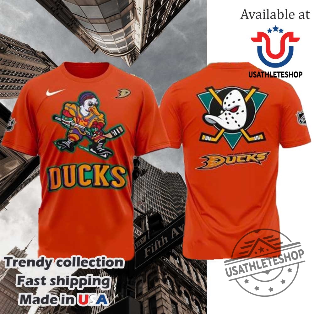Anaheim Ducks Quack Attack Retro Edition Orange Shirt