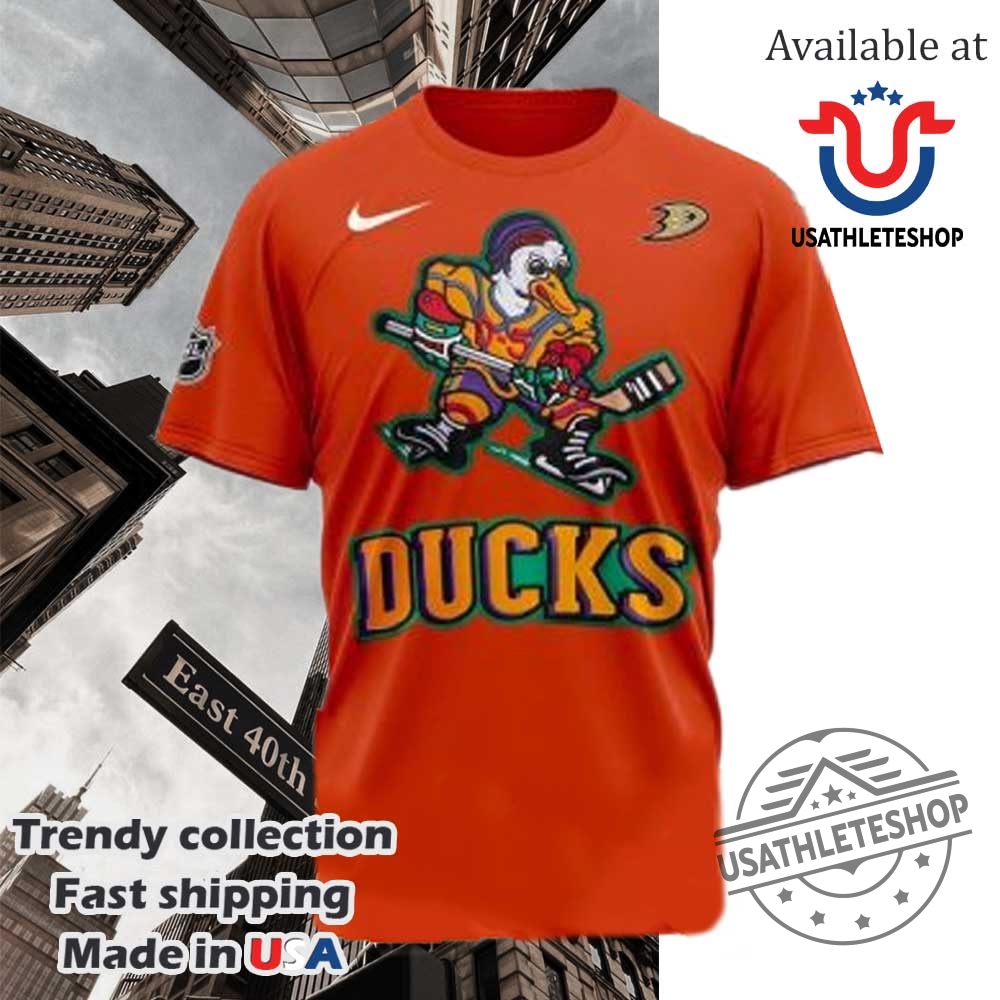 Anaheim Ducks Quack Attack Retro Edition Orange Shirt 3 Anaheim Ducks Quack Attack Retro Edition Orange Shirt
