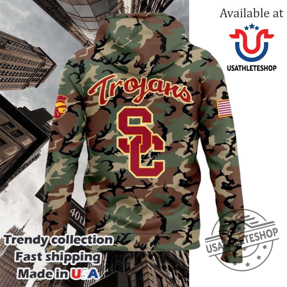 Usc Trojans Military Appreciation Camo All Over Print Hoodie 5 USC Trojans Military Appreciation Camo All Over Print Hoodie