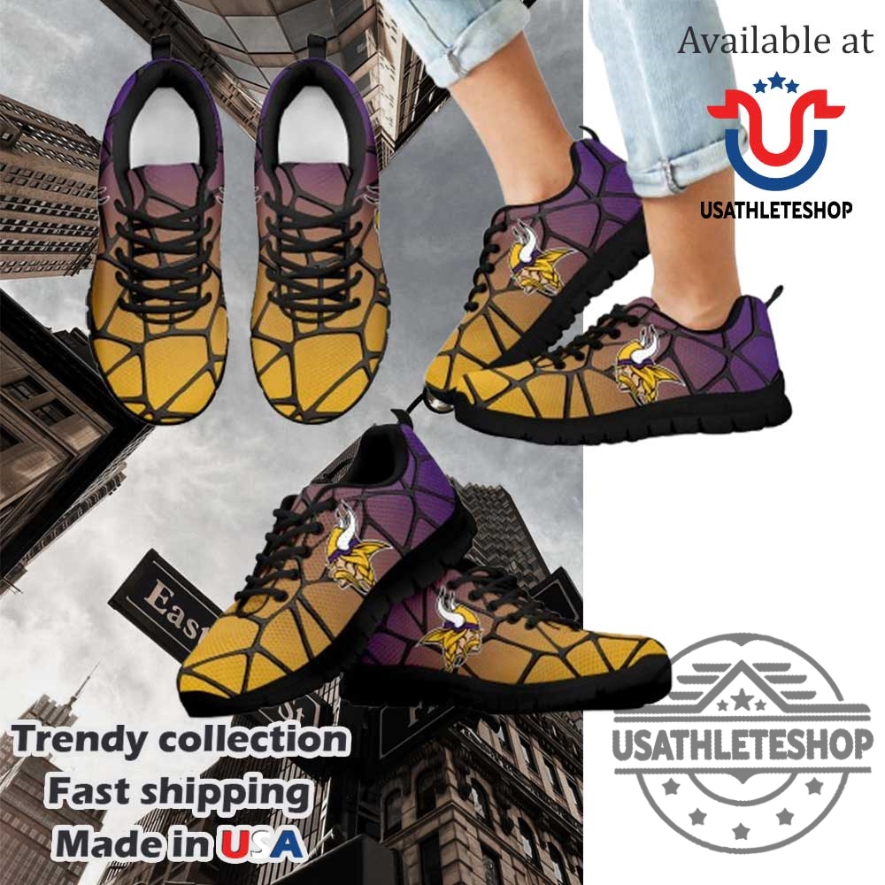 "Explore Exclusive 2025 Sneakers: Jurassic, Herbie, Keyshia, PSG, Star Trek" 14 Minnesota Vikings Gradient Air Cushion Sneakers Dominate Your Style Viking Strong