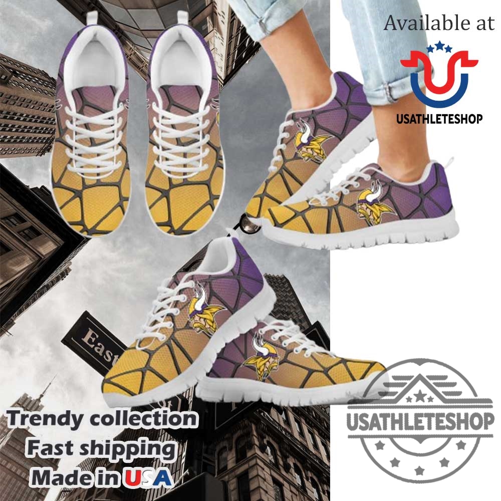 Minnesota Vikings Gradient Air Cushion Sneakers Dominate Your Style Viking Strong 3 Minnesota Vikings Gradient Air Cushion Sneakers: Dominate Your Style, Viking Strong!