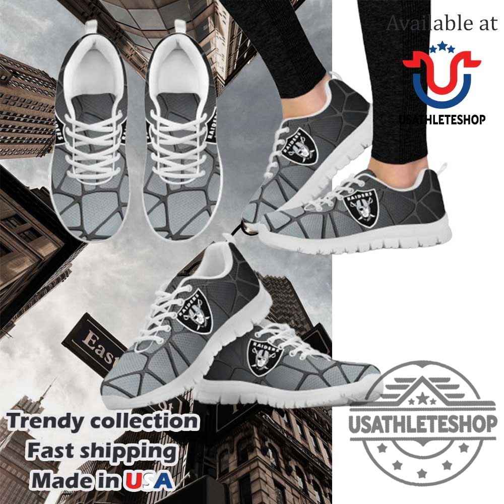 "Explore Exclusive 2025 Sneakers: Jurassic, Herbie, Keyshia, PSG, Star Trek" 17 Oakland Raiders Gradient Air Cushion Sneakers Embrace The Silver Black Legacy