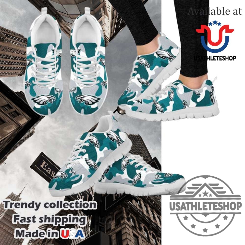 "Explore Exclusive 2025 Sneakers: Jurassic, Herbie, Keyshia, PSG, Star Trek" 18 Philadelphia Eagles Camo Sneakers Tactical Style Unyielding Team Spirit