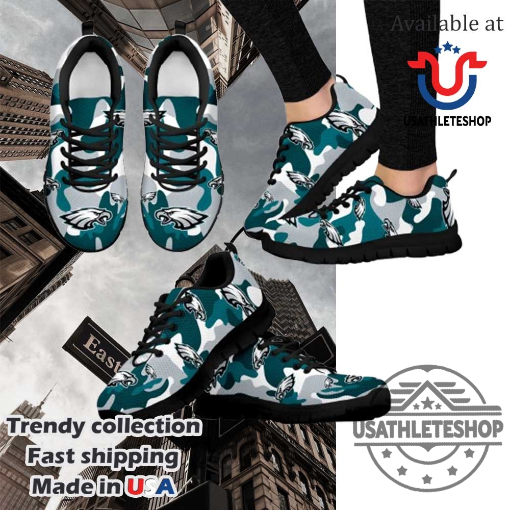 Philadelphia Eagles Camo Sneakers Tactical Style Unyielding Team Spirit 3 Philadelphia Eagles Camo Sneakers: Tactical Style, Unyielding Team Spirit!