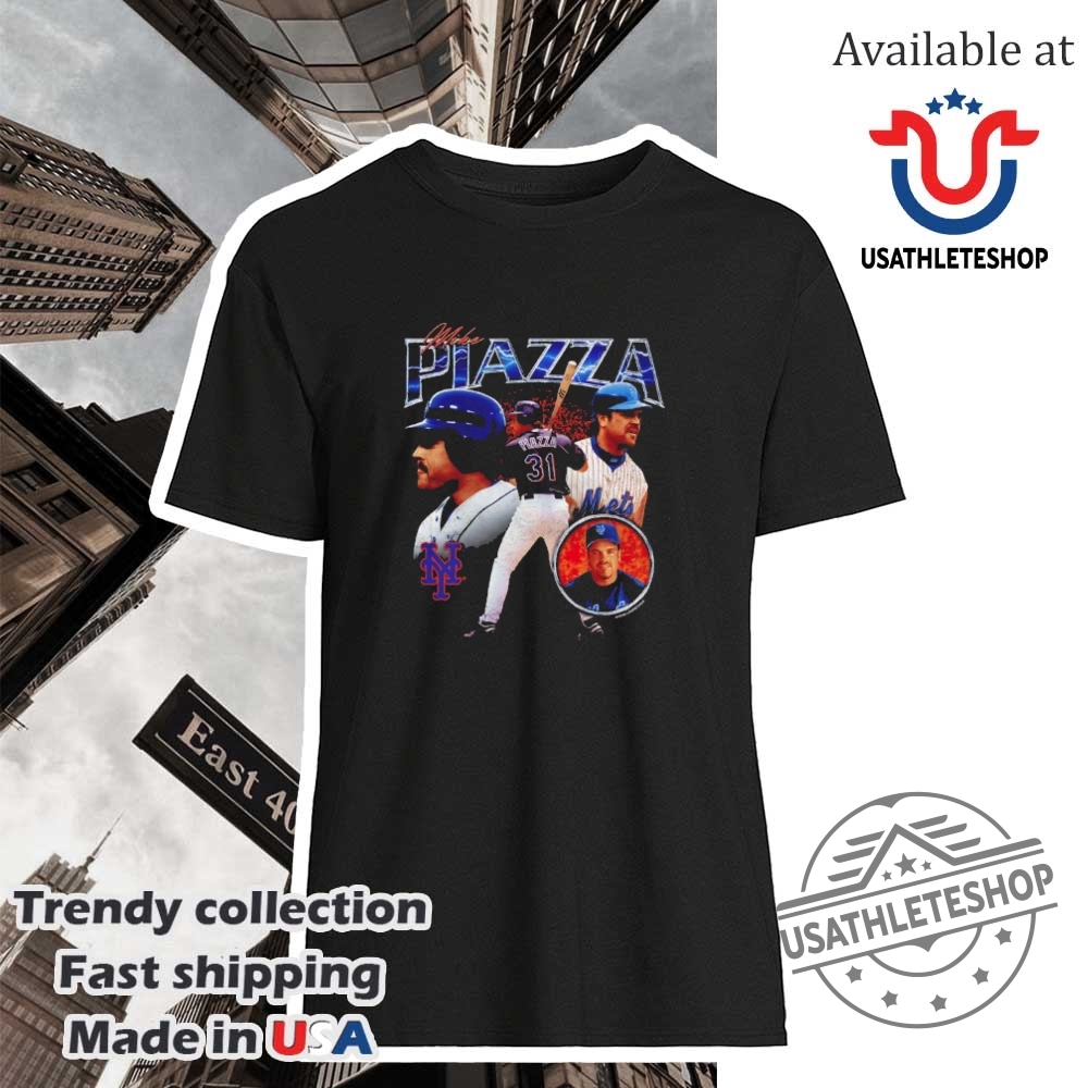 "Celebrate With Unique Anniversary Shoes and Commemorative Sports Shirts" 14 Mike Piazza New York Mets 2000 Subway Series 25Th Anniversary Power Shirt