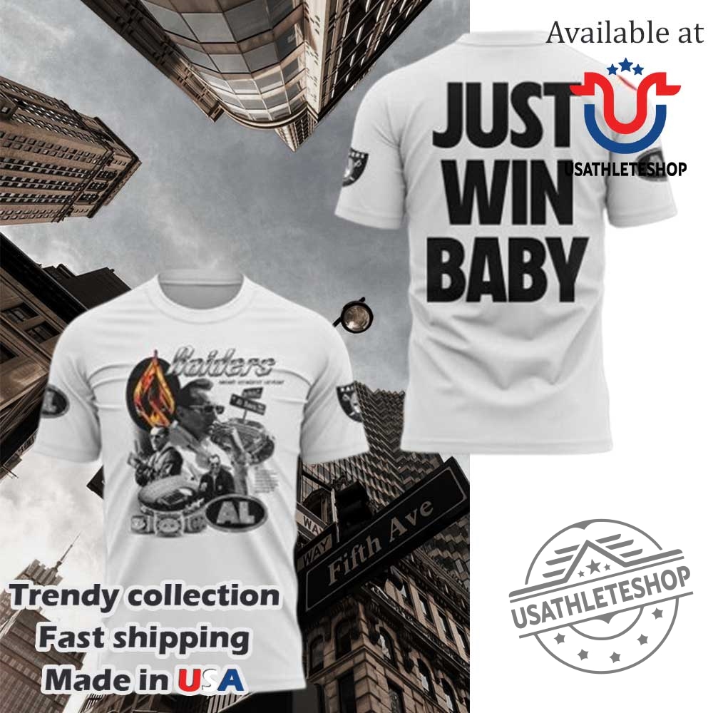 "Celebrate With Unique Anniversary Shoes and Commemorative Sports Shirts" 37 Las Vegas Raiders Al Davis Just Win Baby Shirt