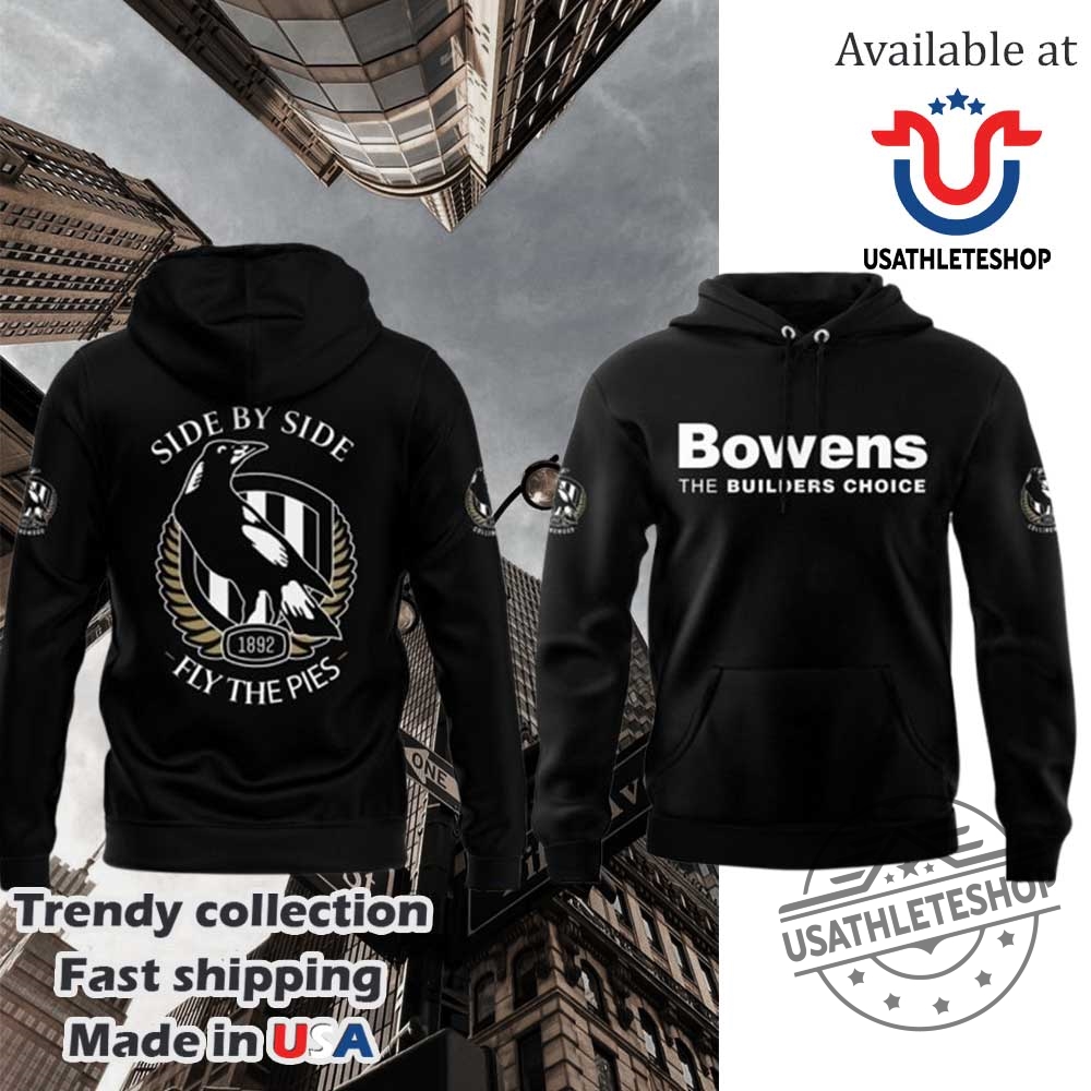 "Celebrate With Unique Anniversary Shoes and Commemorative Sports Shirts" 41 Side By Side 2025 Collingwood Football Club Fly The Magpies Hoodie