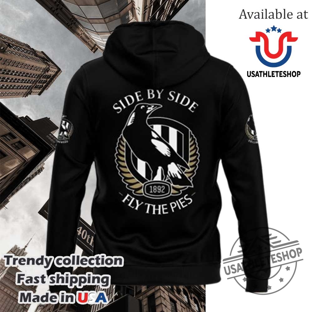 Side By Side 2025 Collingwood Football Club Fly The Magpies Hoodie 5 Side By Side 2025 Collingwood Football Club Fly The Magpies Hoodie