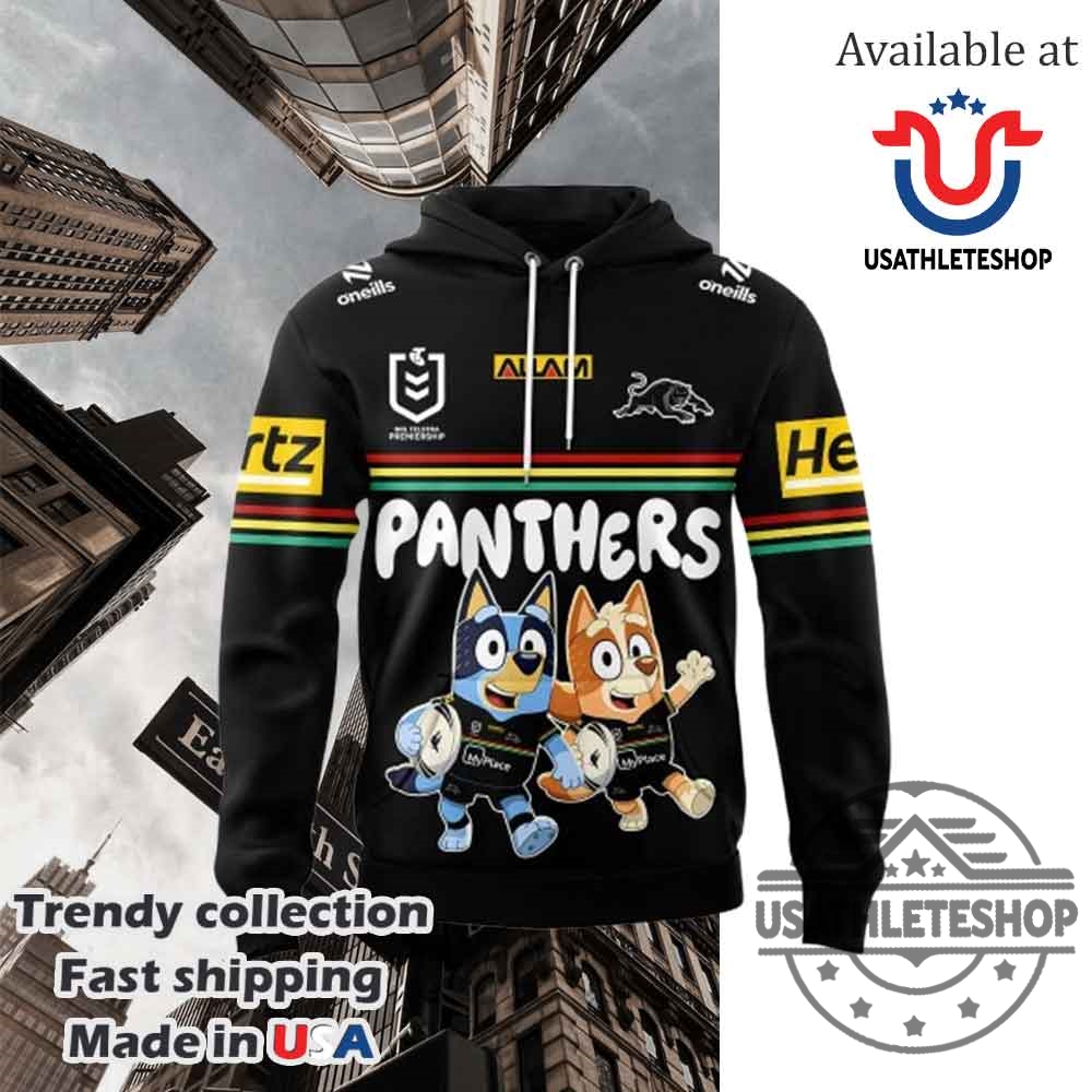 Penrith Panthers Bluey And Bingo Hoodie 5 Penrith Panthers Bluey and Bingo Hoodie