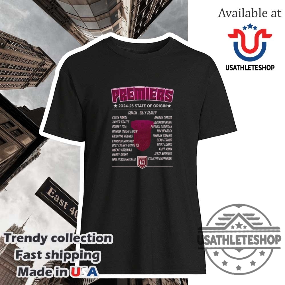 "Custom Air Max Plus Shoes & Unique Shirts for Sports Fans" 18 Queensland Maroons Premiers 202425 State Of Origin Shirt