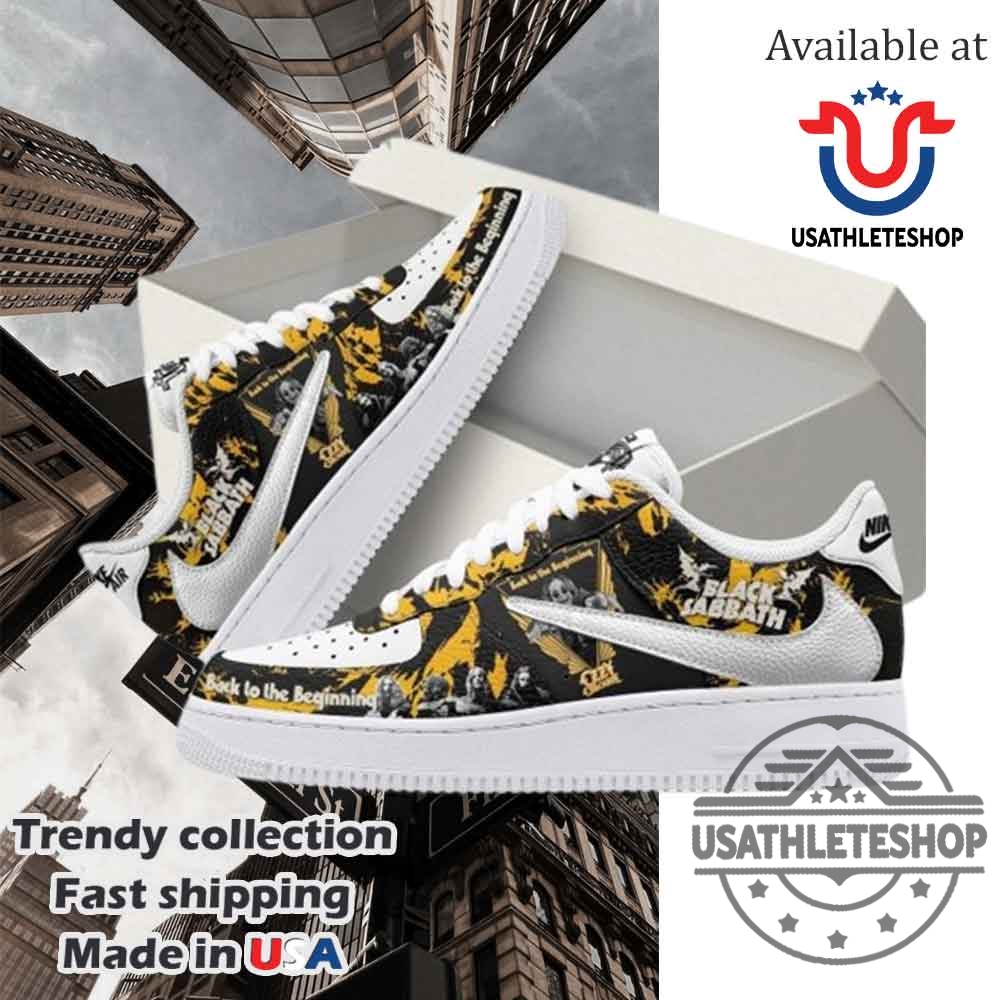"Custom Air Max Plus Shoes & Unique Shirts for Sports Fans" 24 Black Sabbath Back To The Beginning Air Force 1 Shoes