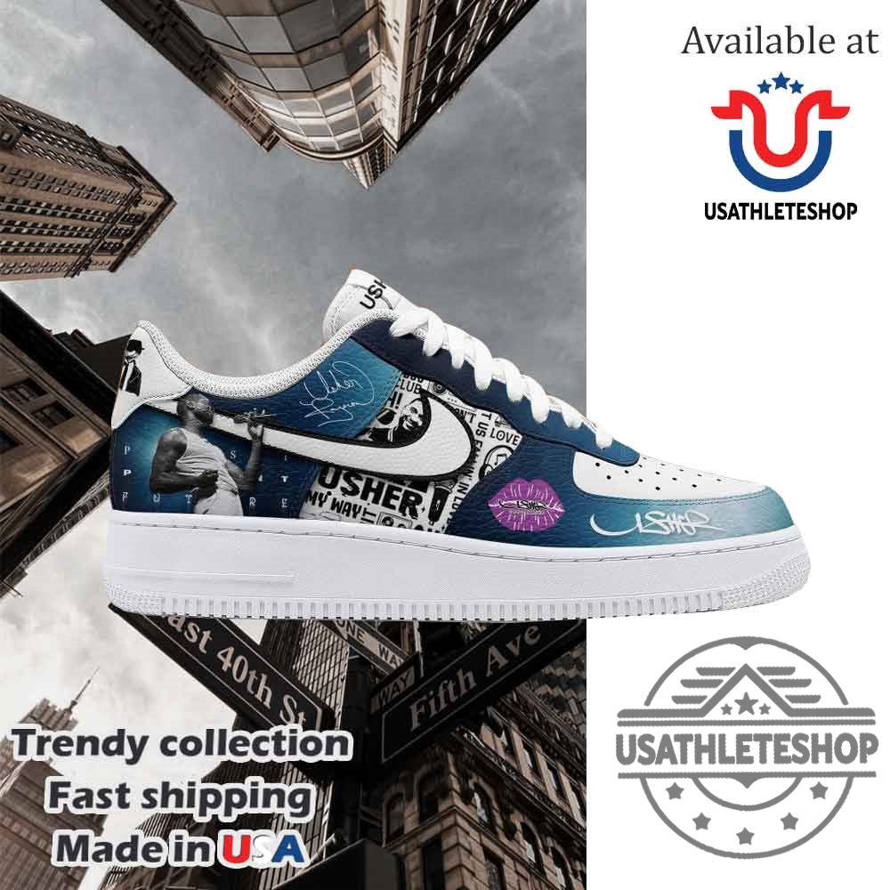 Usher Tribute Limited Edition Air Force 1 Sneakers Shoes 3 Usher Tribute Limited Edition Air Force 1 Sneakers Shoes