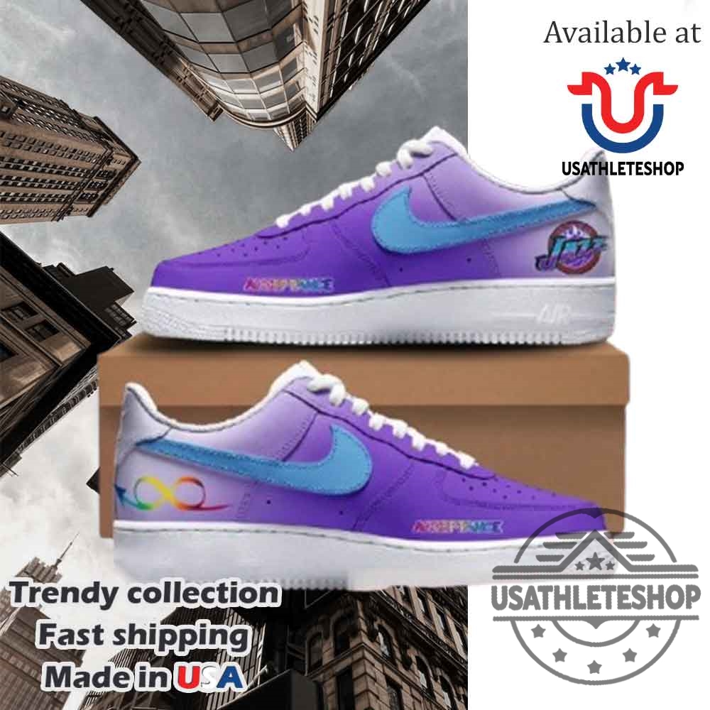 "Custom Air Max Plus Shoes & Unique Shirts for Sports Fans" 41 Utah Jazz Acceptance Limited Edition Air Force 1 Running Sneakers Shoes