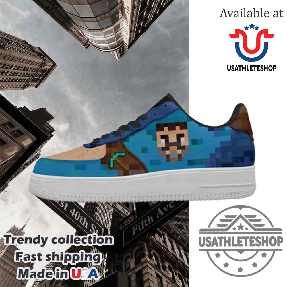 Steve Minecraft Movie Af1 Shoes 3 Steve Minecraft Movie AF1 Shoes