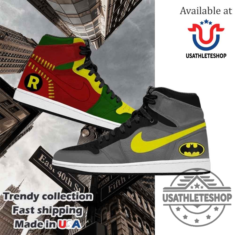 "Limited Edition Nike Air Force 1 and Hey Dude Shoes Collection 2025" 14 Batman Vs Robin Dc Air Jordan 1 Hightop Shoes