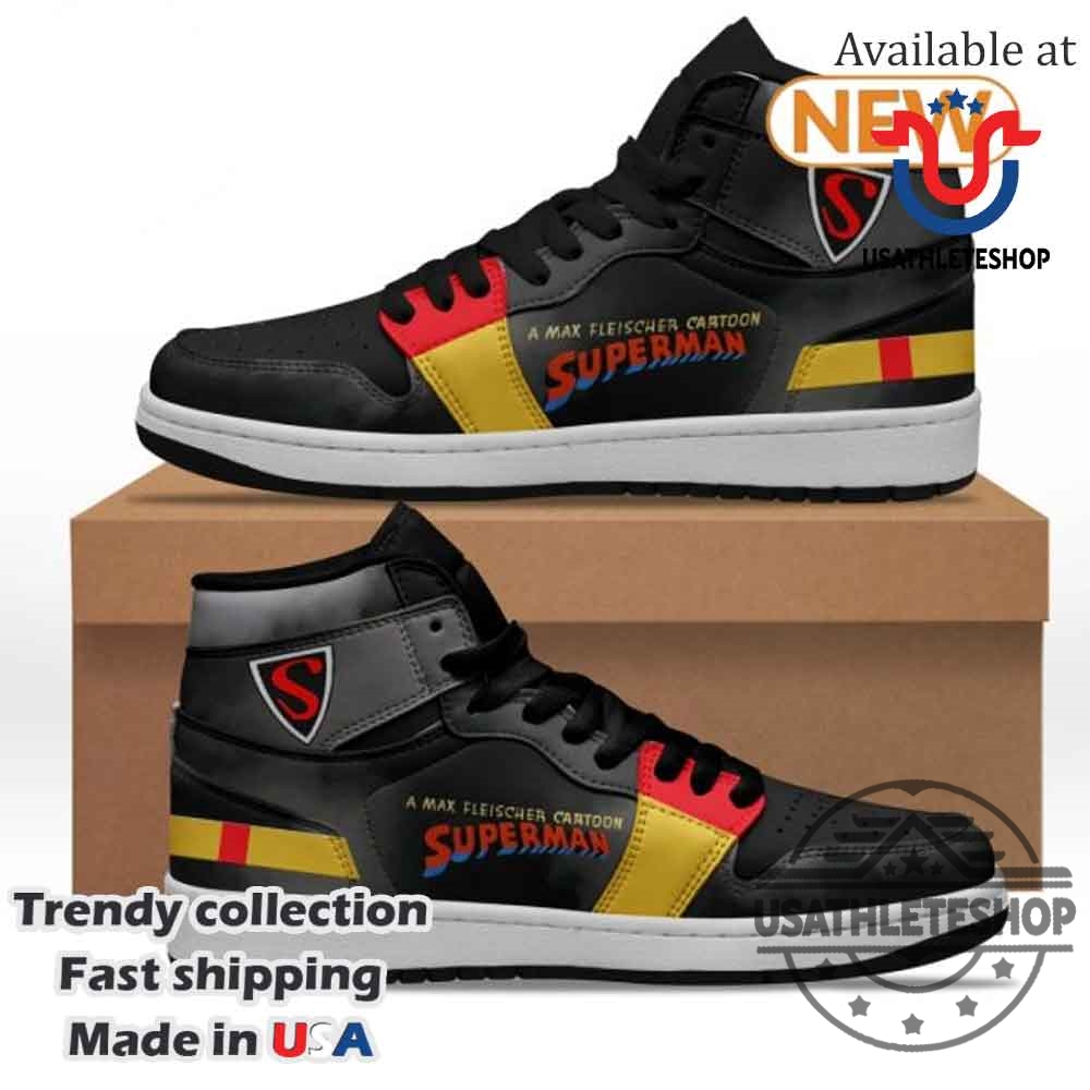 Classic Superman Fleischer Cartoon Inspired Hightop Sneakers 3 Classic Superman Fleischer Cartoon Inspired Hightop Sneakers usathleteshop 2